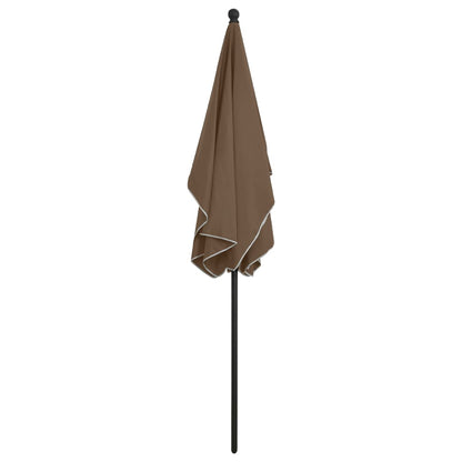 Sonnenschirm mit Mast 210x140 cm Taupe - Pazzar.ch