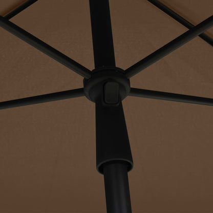Sonnenschirm mit Mast 210x140 cm Taupe - Pazzar.ch