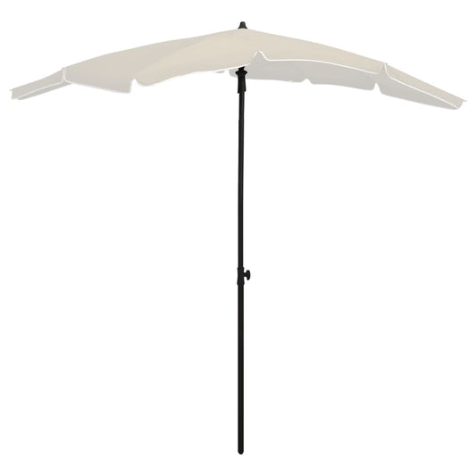 Sonnenschirm mit Mast 200x130 cm Sandfarben - Pazzar.ch