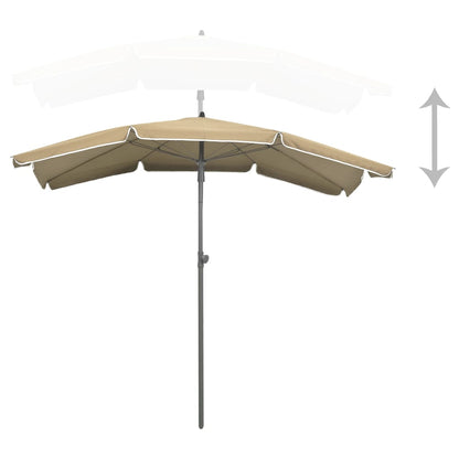 Sonnenschirm mit Mast 200x130 cm Taupe - Pazzar.ch