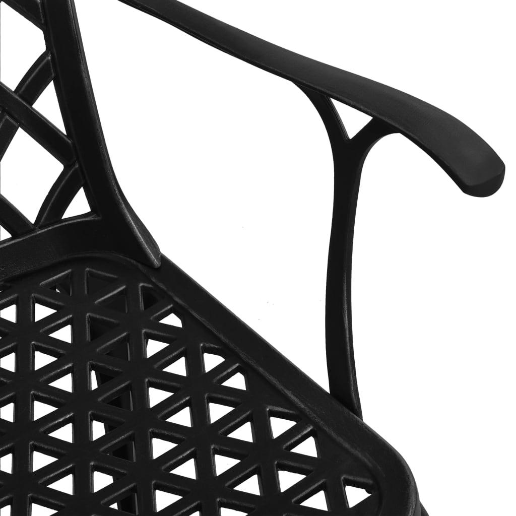 3-tlg. Bistro-Set Aluminiumguss Schwarz - Pazzar.ch