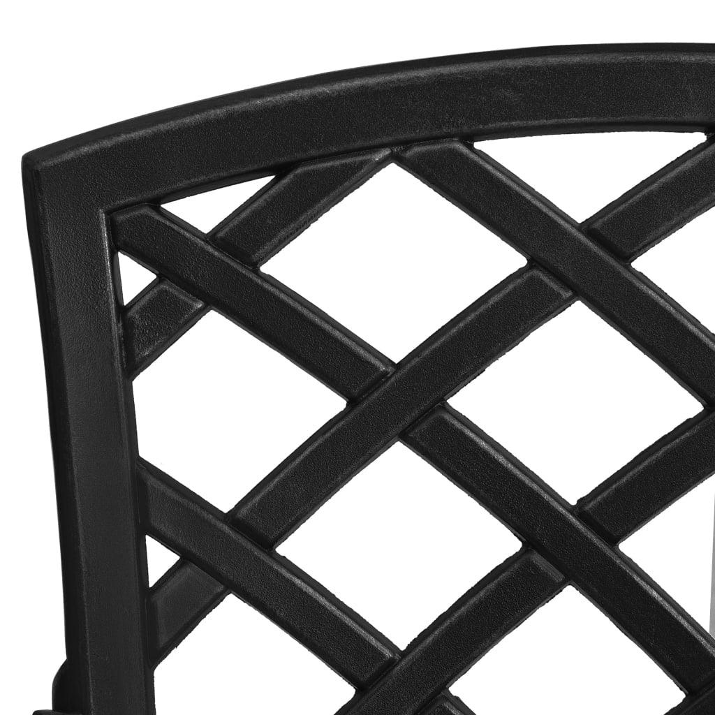 3-tlg. Bistro-Set Aluminiumguss Schwarz - Pazzar.ch