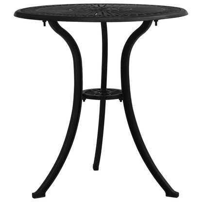 3-tlg. Bistro-Set Aluminiumguss Schwarz - Pazzar.ch