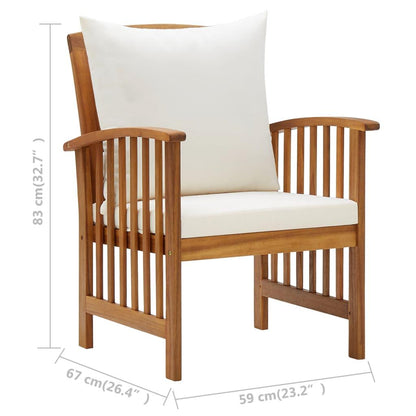5-tlg. Garten-Lounge-Set mit Auflagen Massivholz Akazie - Pazzar.ch