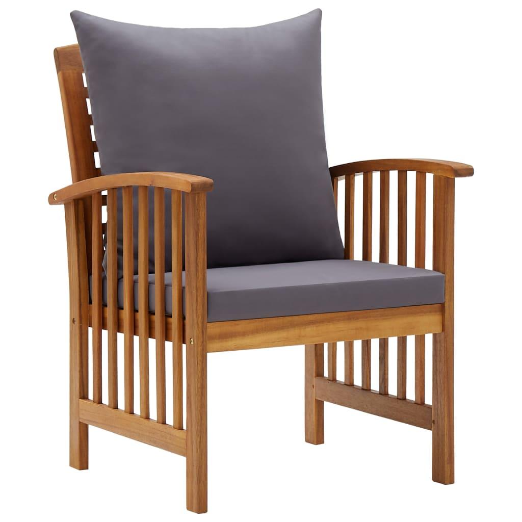 4-tlg. Garten-Lounge-Set mit Auflagen Massivholz Akazie - Pazzar.ch