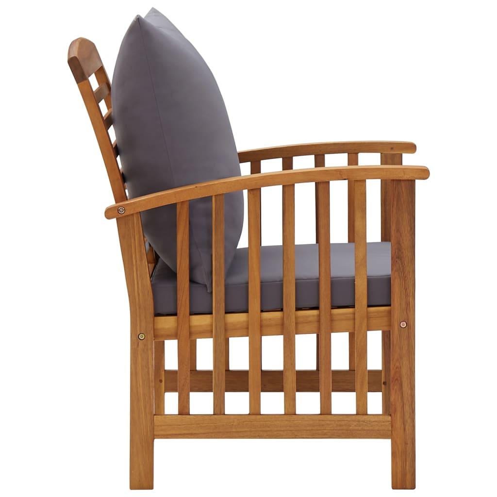4-tlg. Garten-Lounge-Set mit Auflagen Massivholz Akazie - Pazzar.ch