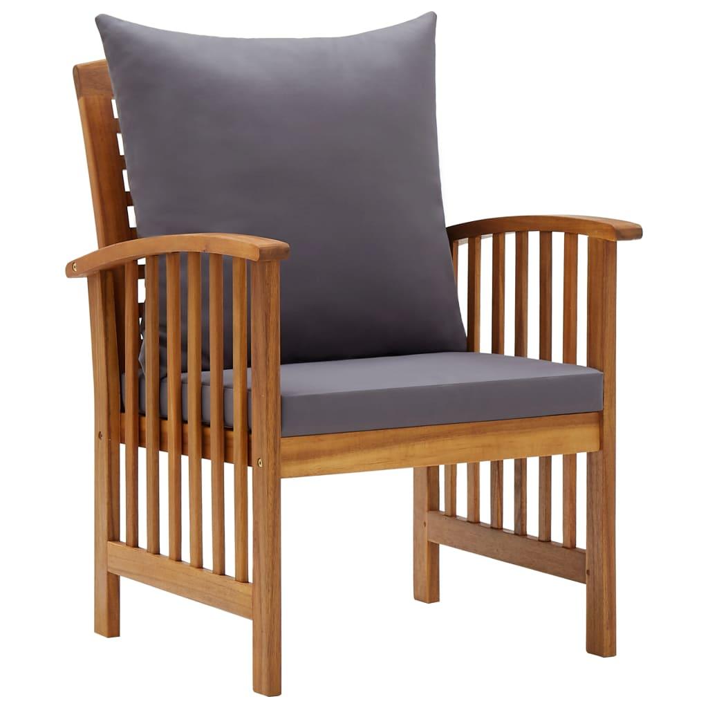 5-tlg. Garten-Lounge-Set mit Auflagen Massivholz Akazie - Pazzar.ch