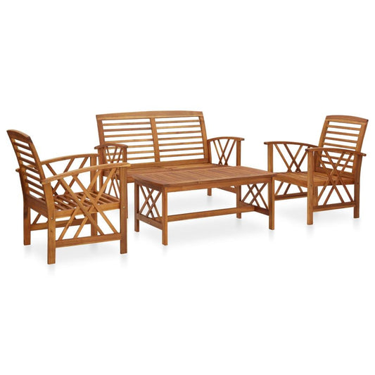 4-tlg. Garten-Lounge-Set Massivholz Akazie - Pazzar.ch
