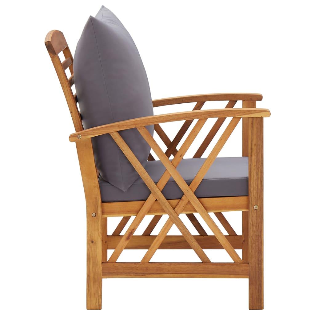 4-tlg. Garten-Lounge-Set mit Auflagen Massivholz Akazie - Pazzar.ch