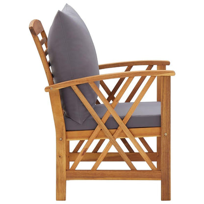 4-tlg. Garten-Lounge-Set mit Auflagen Massivholz Akazie - Pazzar.ch