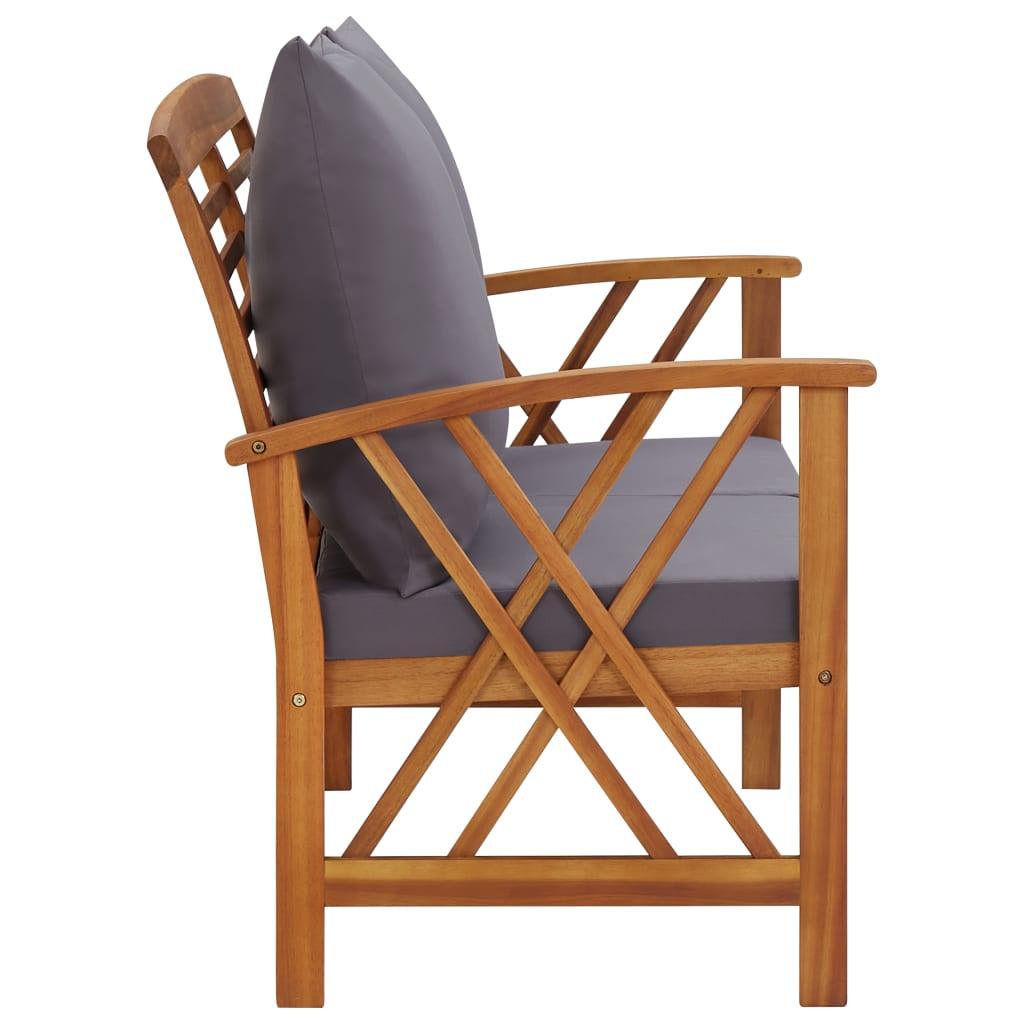 3-tlg. Garten-Lounge-Set mit Auflagen Massivholz Akazie - Pazzar.ch