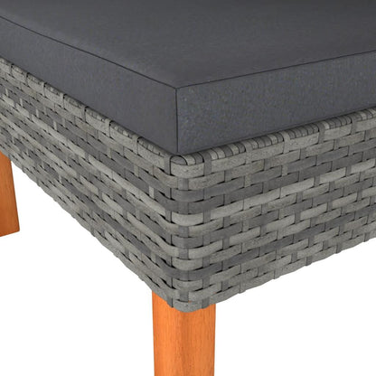 Ecksofa Poly Rattan und Eukalyptus Massivholz - Pazzar.ch