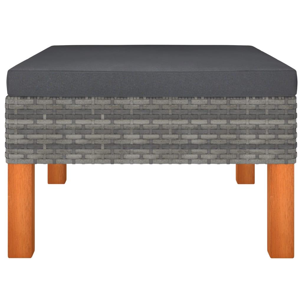 3-tlg. Garten-Lounge-Set Poly Rattan und Eukalyptus Massivholz - Pazzar.ch