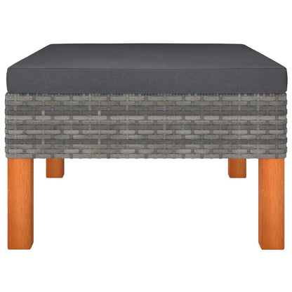 3-tlg. Garten-Lounge-Set Poly Rattan und Eukalyptus Massivholz - Pazzar.ch