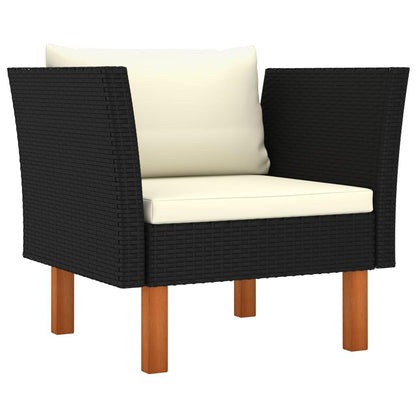 Gartensofa Poly Rattan und Eukalyptus Massivholz - Pazzar.ch