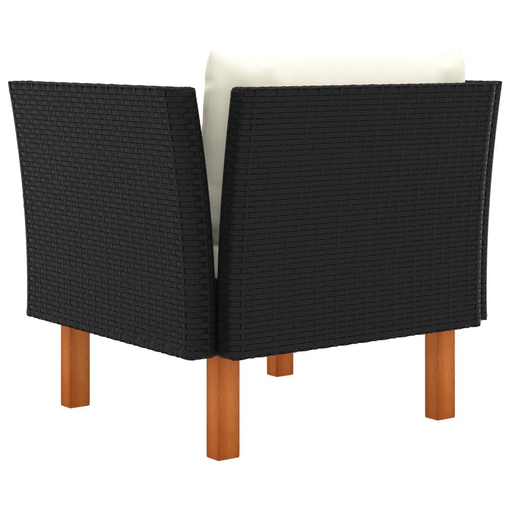 Gartensofa Poly Rattan und Eukalyptus Massivholz - Pazzar.ch