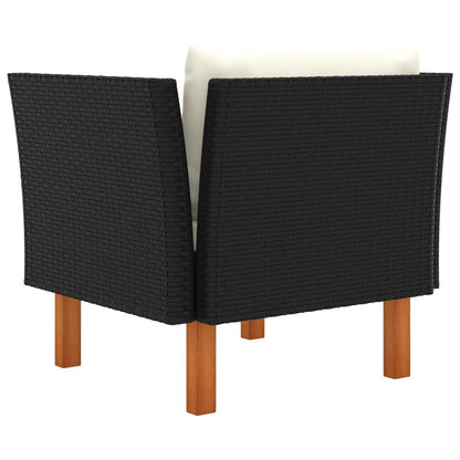 Gartensofa Poly Rattan und Eukalyptus Massivholz - Pazzar.ch