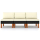 Mittelsofas 3 Stk. Poly Rattan und Eukalyptus Massivholz
