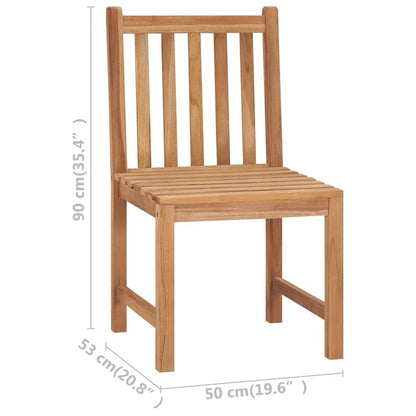 Gartenstühle 2 Stk. Massivholz Teak - Pazzar.ch