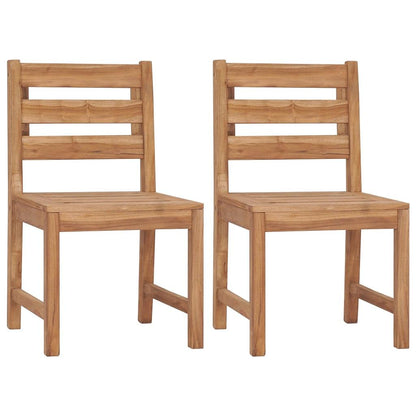 Gartenstühle 2 Stk. Massivholz Teak - Pazzar.ch