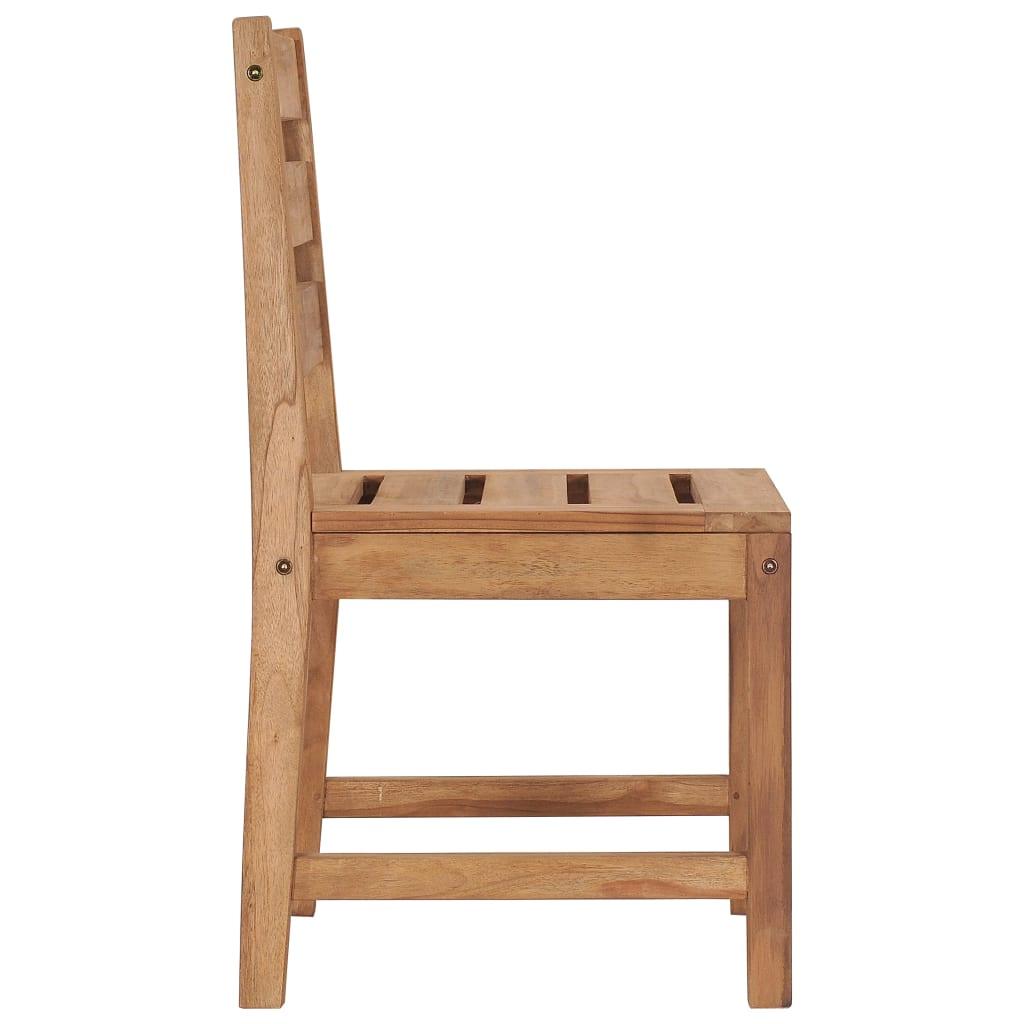 Gartenstühle 2 Stk. Massivholz Teak - Pazzar.ch