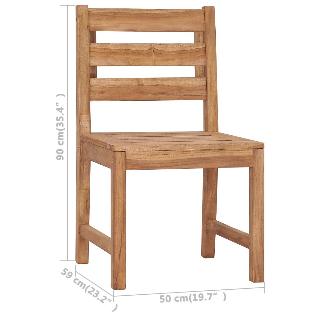 Gartenstühle 2 Stk. Massivholz Teak - Pazzar.ch