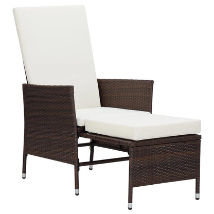 3-tlg. Garten-Lounge-Set mit Auflagen Poly Rattan Braun - Pazzar.ch