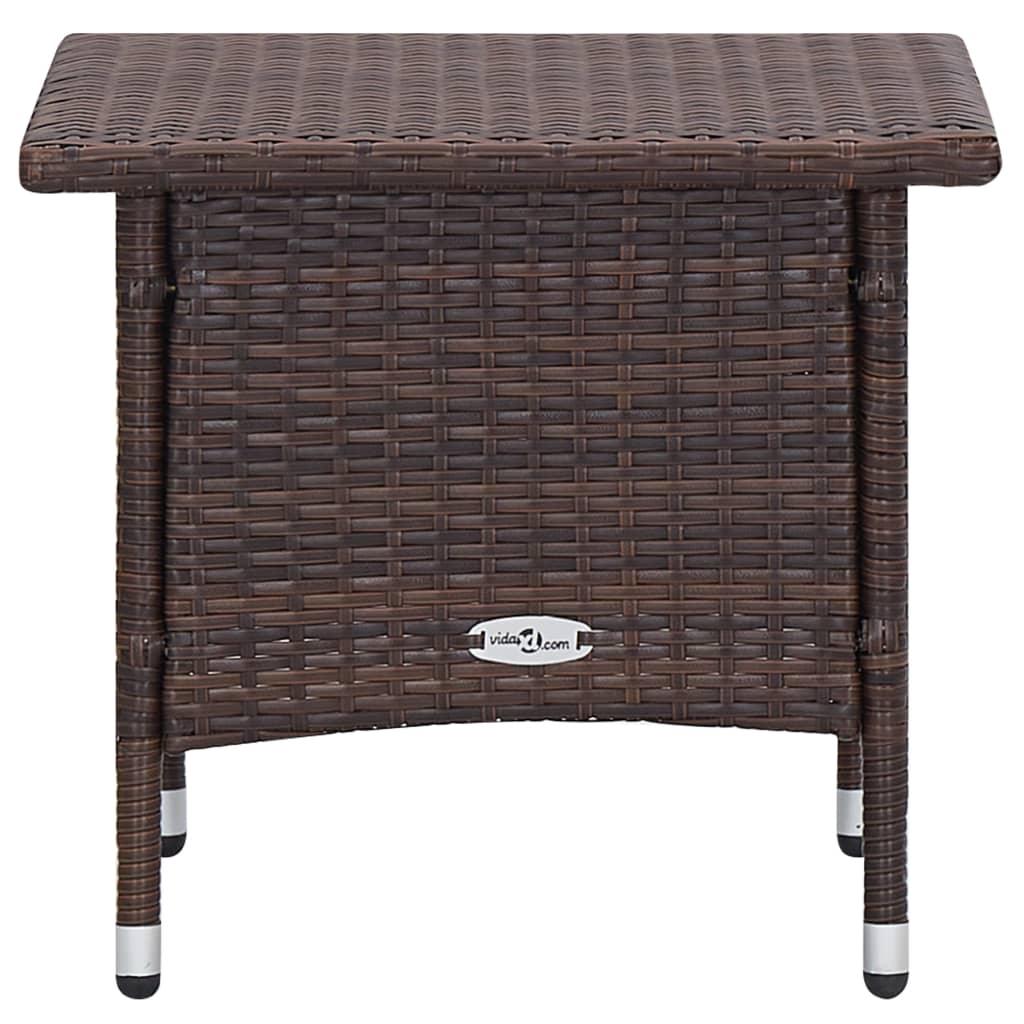 3-tlg. Garten-Lounge-Set mit Auflagen Poly Rattan Braun - Pazzar.ch