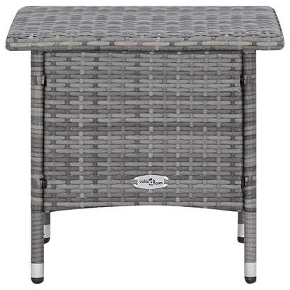 3-tlg. Garten-Lounge-Set mit Kissen Poly Rattan Grau - Pazzar.ch