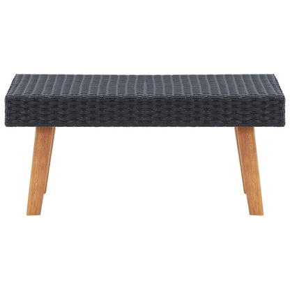 5-tlg. Garten-Lounge-Set mit Auflagen Poly Rattan Schwarz - Pazzar.ch