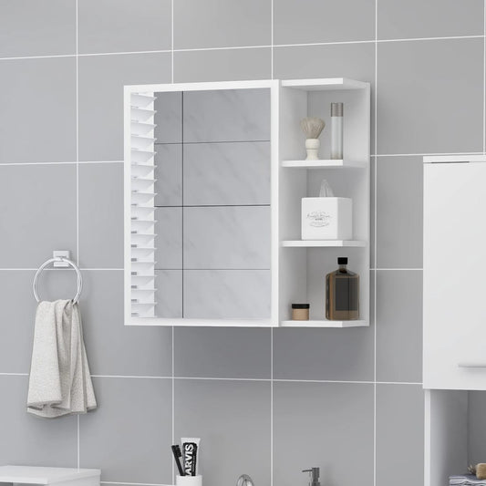 Bad-Spiegelschrank Weiß 62,5x20,5x64 cm Holzwerkstoff - Pazzar.ch