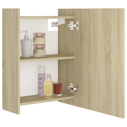 Bad-Spiegelschrank Sonoma-Eiche 62,5x20,5x64 cm Holzwerkstoff - Pazzar.ch