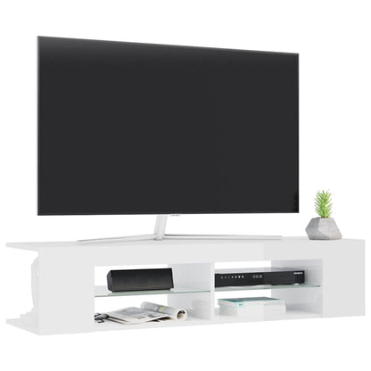 TV-Schrank mit LED-Leuchten Hochglanz-Weiß 135x39x30 cm - Pazzar.ch
