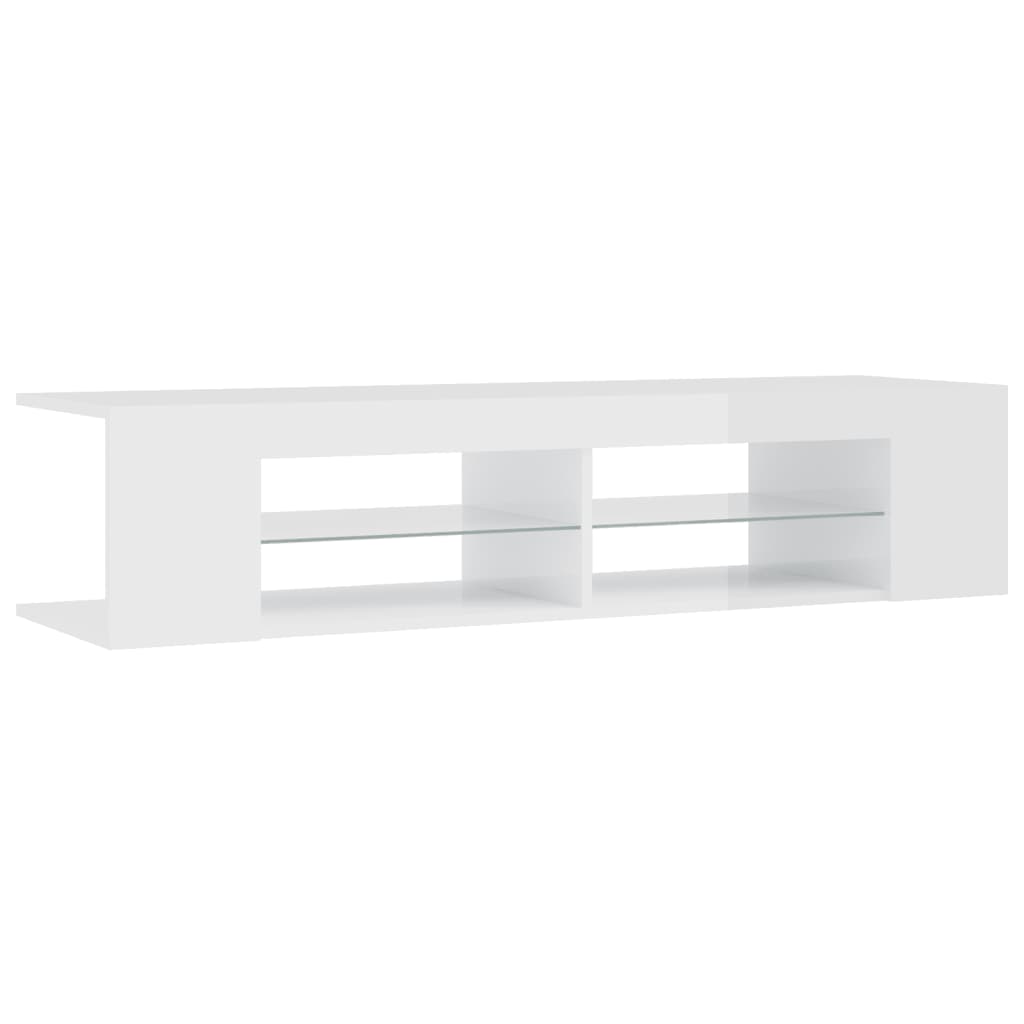 TV-Schrank mit LED-Leuchten Hochglanz-Weiß 135x39x30 cm - Pazzar.ch