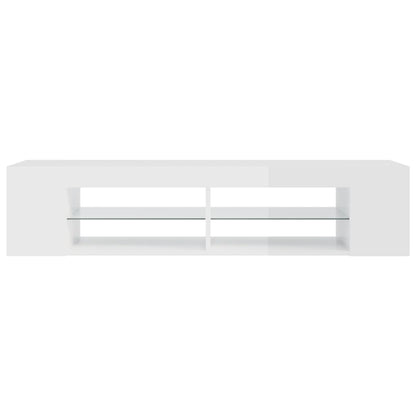 TV-Schrank mit LED-Leuchten Hochglanz-Weiß 135x39x30 cm - Pazzar.ch