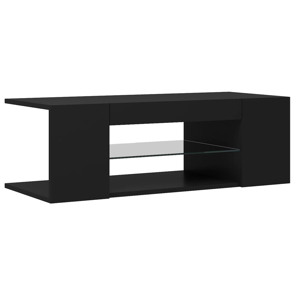 TV-Schrank mit LED-Leuchten Schwarz 90x39x30cm - Pazzar.ch