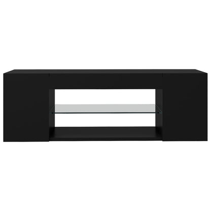 TV-Schrank mit LED-Leuchten Schwarz 90x39x30cm - Pazzar.ch