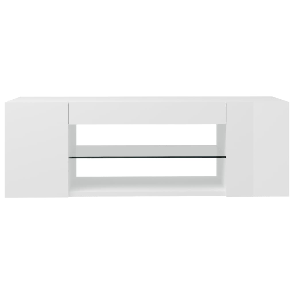 TV-Schrank mit LED-Leuchten Hochglanz-Weiß 90x39x30 cm - Pazzar.ch