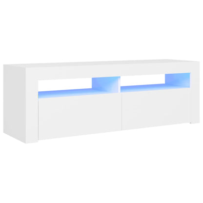 TV-Schrank mit LED-Leuchten Weiß 120x35x40 cm - Pazzar.ch
