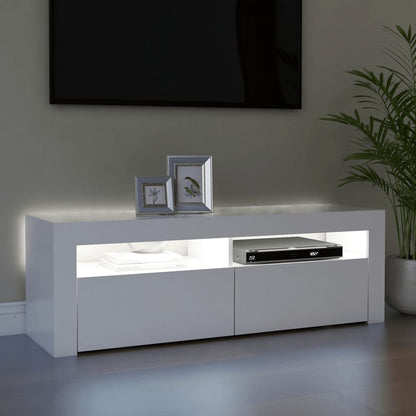 TV-Schrank mit LED-Leuchten Weiß 120x35x40 cm - Pazzar.ch