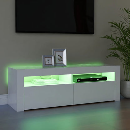 TV-Schrank mit LED-Leuchten Weiß 120x35x40 cm - Pazzar.ch