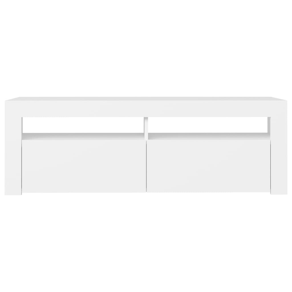 TV-Schrank mit LED-Leuchten Weiß 120x35x40 cm - Pazzar.ch