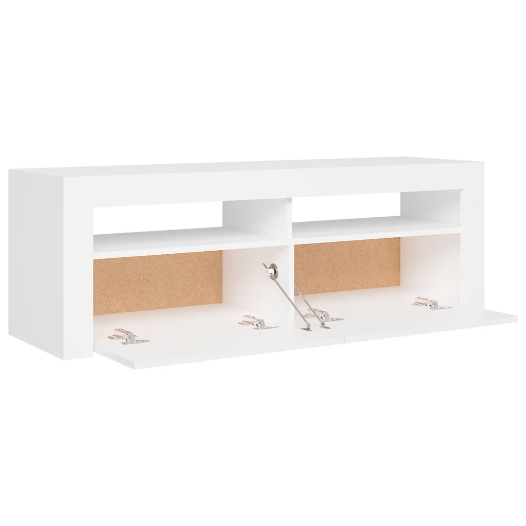TV-Schrank mit LED-Leuchten Weiß 120x35x40 cm - Pazzar.ch