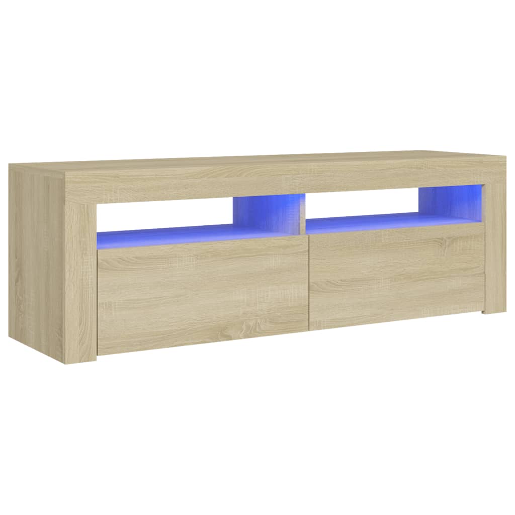 TV-Schrank mit LED-Leuchten Sonoma-Eiche 120x35x40 cm - Pazzar.ch