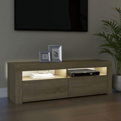 TV-Schrank mit LED-Leuchten Sonoma-Eiche 120x35x40 cm - Pazzar.ch