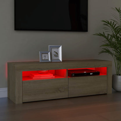 TV-Schrank mit LED-Leuchten Sonoma-Eiche 120x35x40 cm - Pazzar.ch