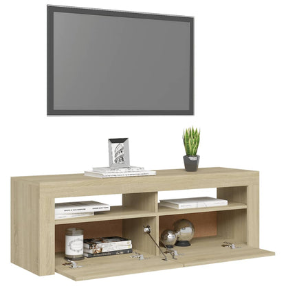 TV-Schrank mit LED-Leuchten Sonoma-Eiche 120x35x40 cm - Pazzar.ch