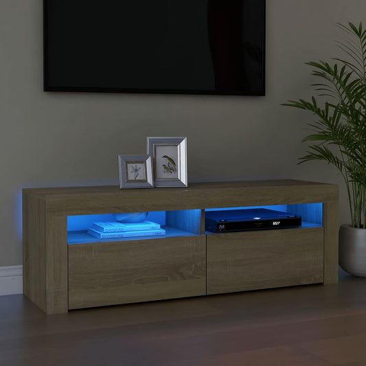 TV-Schrank mit LED-Leuchten Sonoma-Eiche 120x35x40 cm - Pazzar.ch