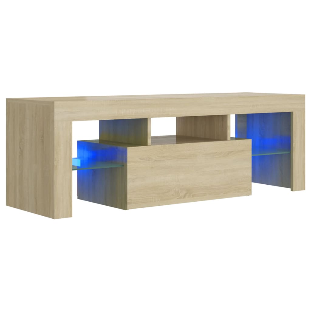 TV-Schrank mit LED-Leuchten Sonoma-Eiche 120x35x40 cm - Pazzar.ch
