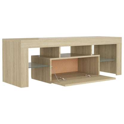 TV-Schrank mit LED-Leuchten Sonoma-Eiche 120x35x40 cm - Pazzar.ch